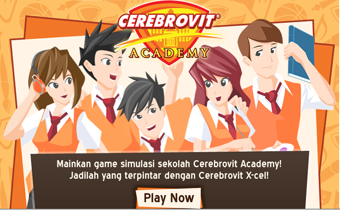 Salah satu advergame yang dirancang khusus untuk produk Cerebrovit (facebook.com/cerebrovitxcel)